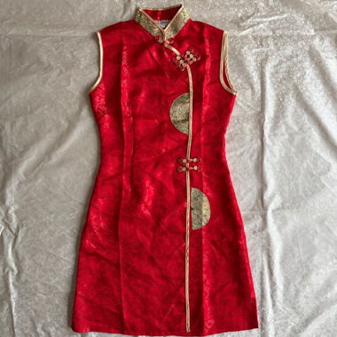 kaiyu dragon red quipao dress