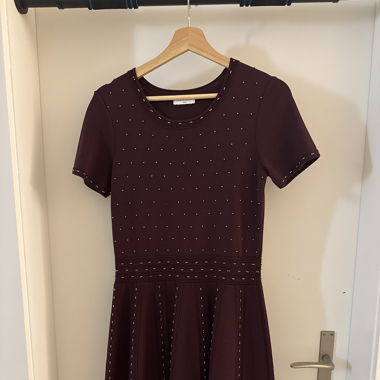 Sandro burgundy knit dress