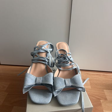 Denim Heel Sandals
