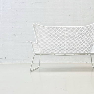 Outdoor Sofa Modell HÖGSTEN in Weiss von Ikea 