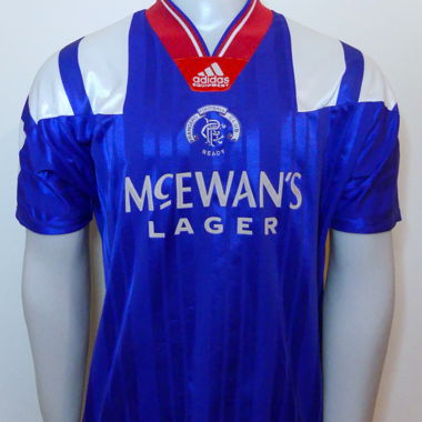 Maglia casalinga, Rangers Glasgow, 1992-93, maglia vintage