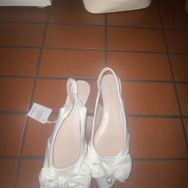 Ballerine slingback bianche