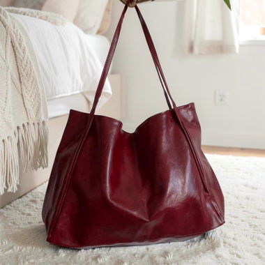 Burgundy Shopper Bag – unused