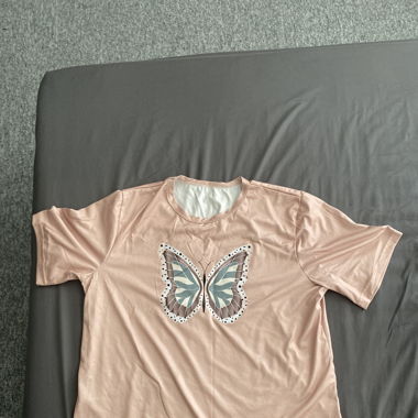 Butterfly designed comfy nightwear with pant