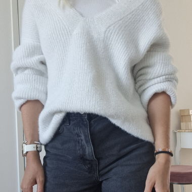 Pullover mit V-Ausschnitt