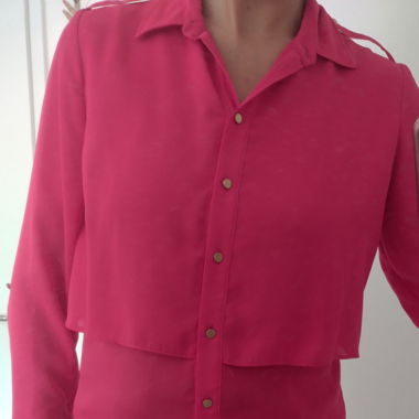 Pinke Bluse, neuwertig, Grösse 38