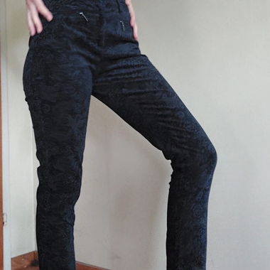 Patterned corduroy trousers