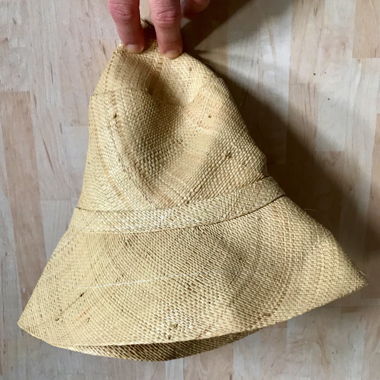 Geflochtener Strohhut, faltbar, Sonnenhut