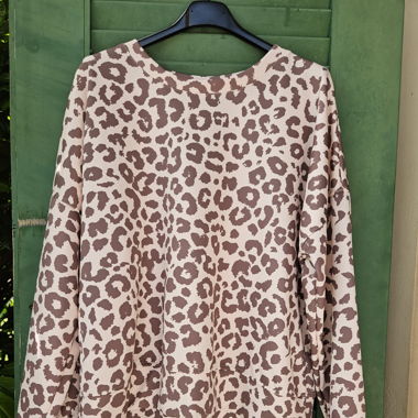 Leo Sweatshirt in zartem Beige/Braum
