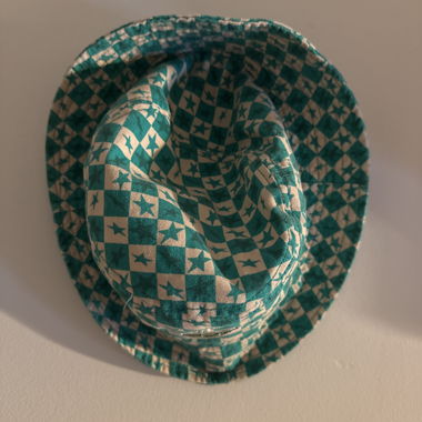 Cappello in tessuto a quadri