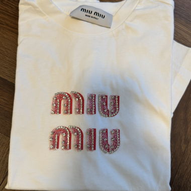 T-shirt ricamato MIUMIU