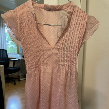  Vintage, Polka dot Bluse, leicht durchsichtig