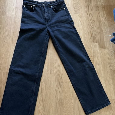 ARKET black straight jeans 