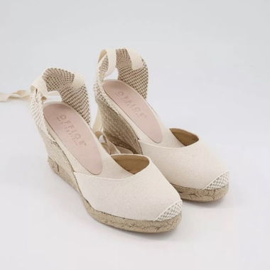 Beige Wedge-Espadrilles