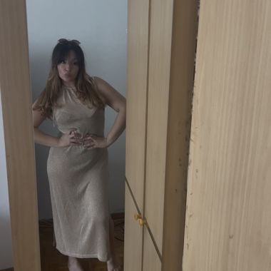 Shimmer Halter Midi Dress summer 