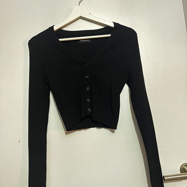 Cardigan corto coste nero