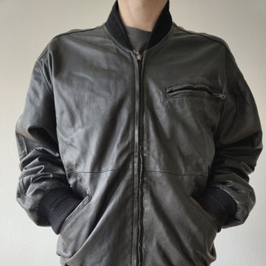 Vintage Lederjacke schwarz