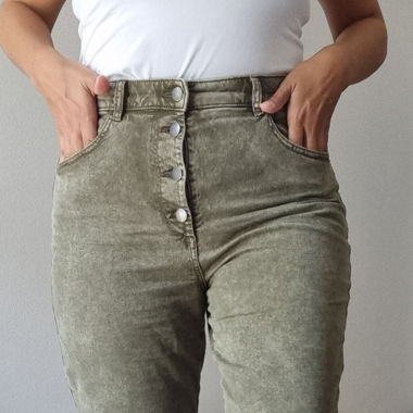Jeanshose dunkelgrün