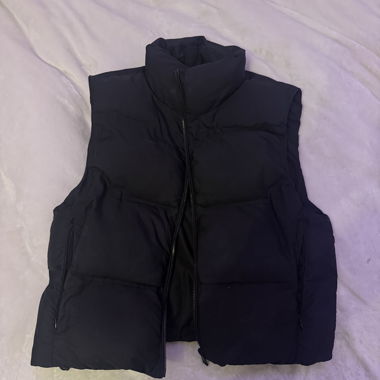 Schwarze Zara Steppweste XS