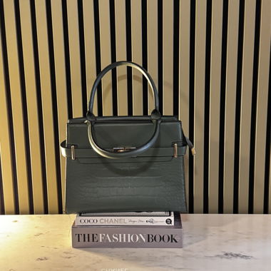 KELLY STYLE HANDBAG DARK GREEN 