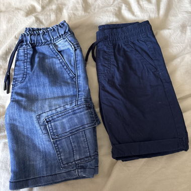 Shorts cargo in denim