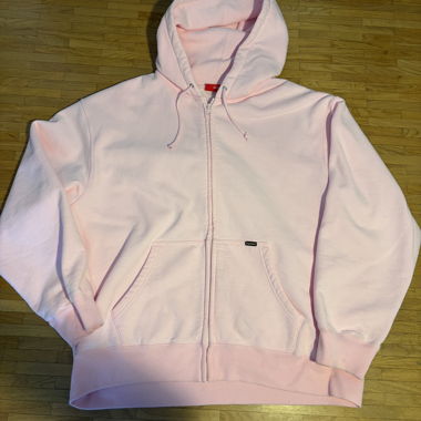 Sweat à capuche zippé Supreme rose