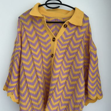 Ensemble en maille à motifs, polo et shorts