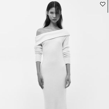 H&M Strickkleid weiss