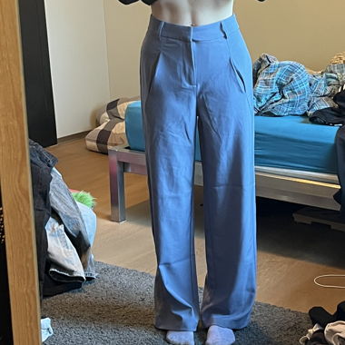 Pantaloni Blu Vita Alta