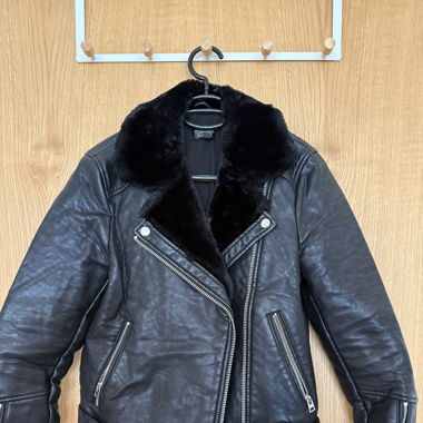 Veste en cuir Topshop