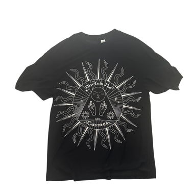 Black mesh spiritual oversized T-shirt cosmos S