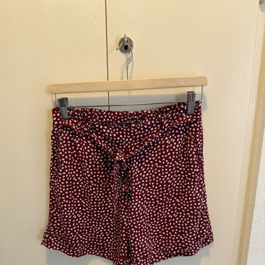 Red Dotted Patterned Summer Shorts