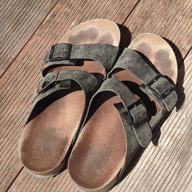Schwarze Birkenstock-artige Sandalen - Marke Flexi