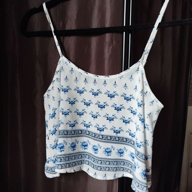 Top corto floreale, taglia S/M