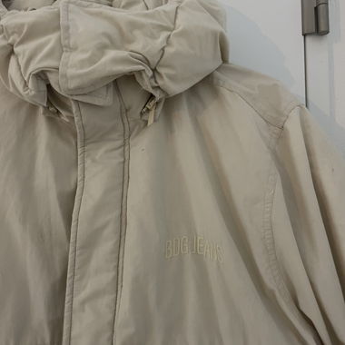 Beige BDG Jeans Winterjacke mit Kapuze