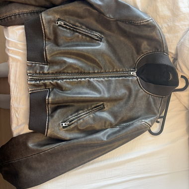 Bikerjacke aus Kunstleder