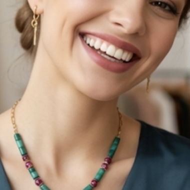 Statement-Kette mit Perlen