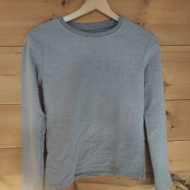T-shirt Grigio a Maniche Lunghe