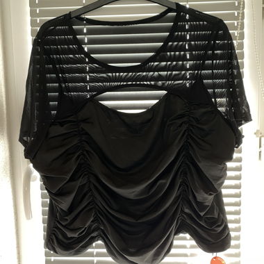 Black Mesh Top by CIDER
