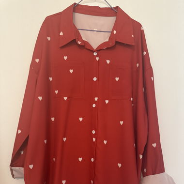 Chemise over size cœur 