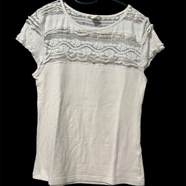 Beige Lace T-Shirt H&M