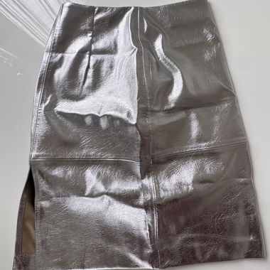 Slit Metallic Skirt