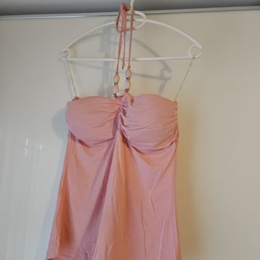 Top rose sans bretelles