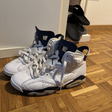 Jordan 6 haut blanc et bleu