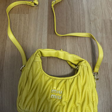 Yellow mini shoulder bag Miu Miu