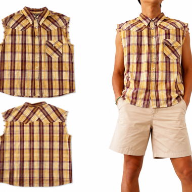 Chemise sans manches à carreaux Isabel Marant