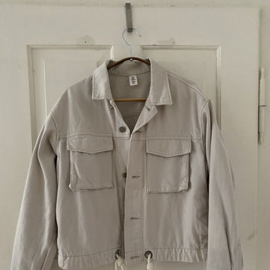 Jeansjacke Beige Loose Fit