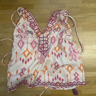 Top Zara Vintage Y2K con glitter