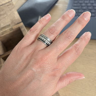 Anello effetto argento 3 anelli Calvin Klein