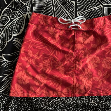 Red flower skirt